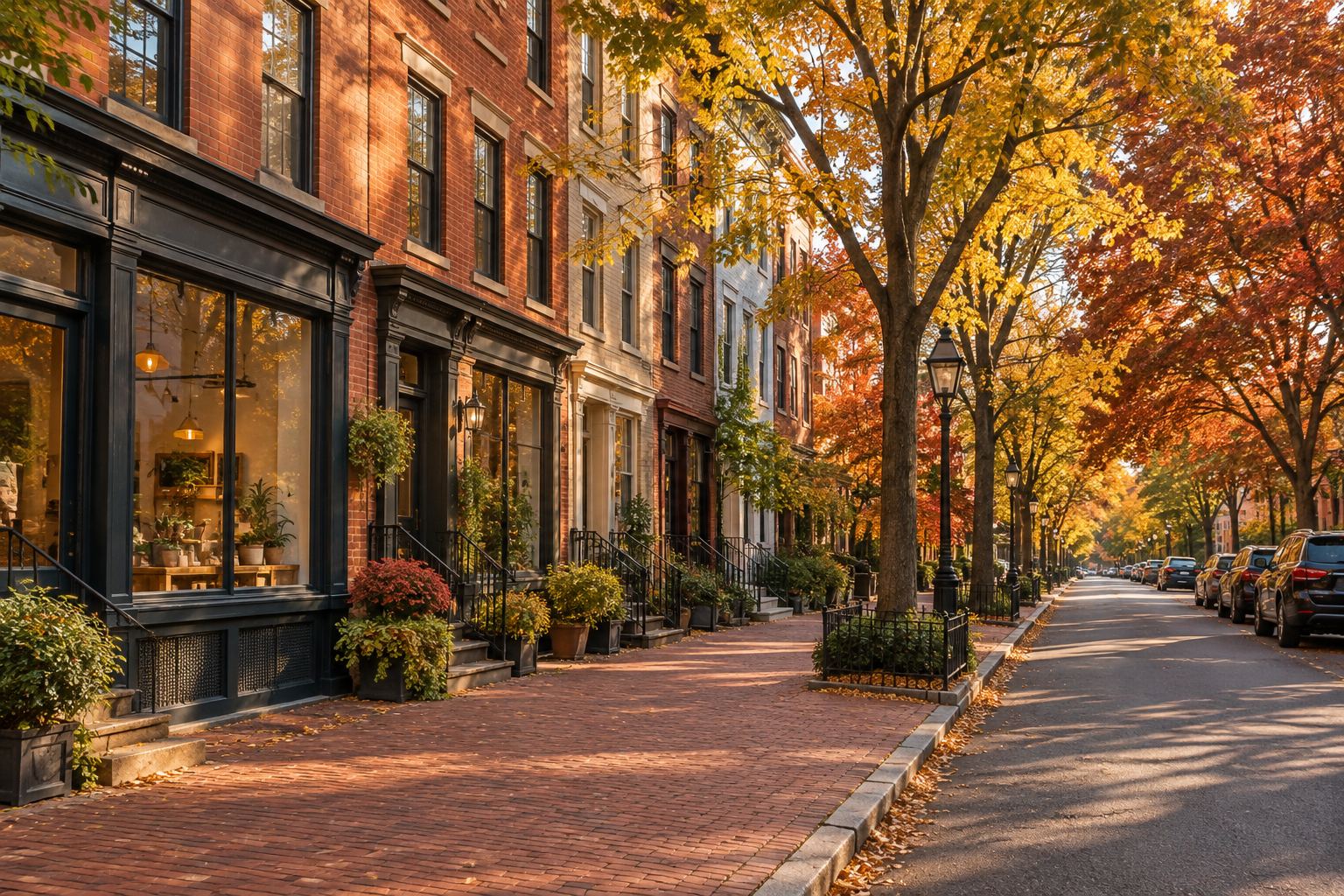 A Washington DC area commercial street, illustrative